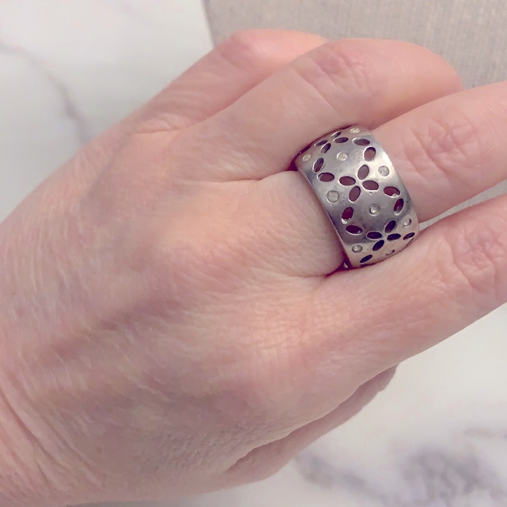 Sterling silver designer ring
